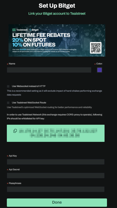 API Tealstreet