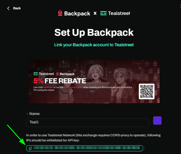 Tealstreet Whitelist IP's