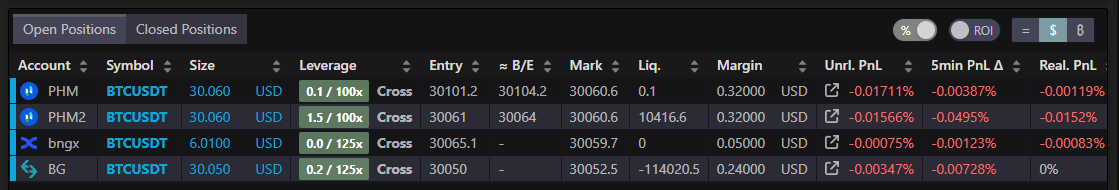 Multi Acc Streaming Positions