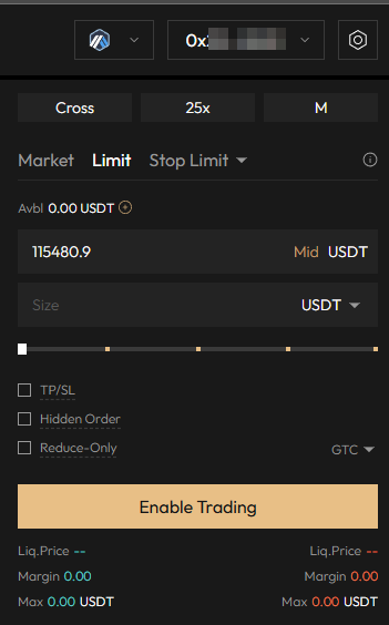 Enable Trading