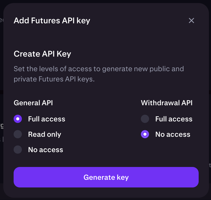 Kraken Futures API Key
